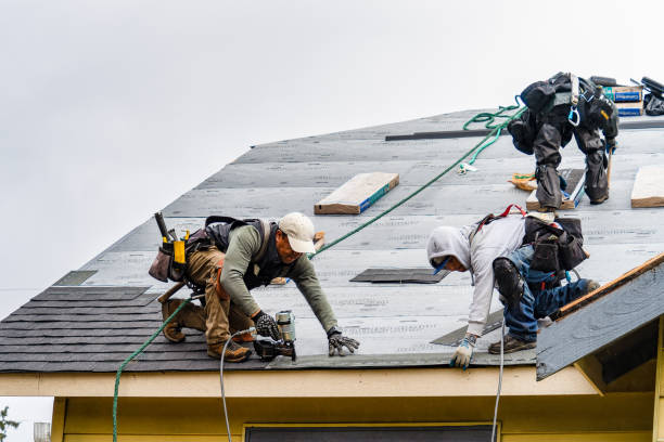 Professional Gutter Installation technician working in Beavertown, PA